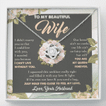 To My Beautiful Wife From Husband You Are My Queen Love Knot Necklace - Anniversary Valentines Necklace - Love Knot Necklace