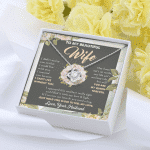 To My Beautiful Wife From Husband You Are My Queen Love Knot Necklace - Anniversary Valentines Necklace