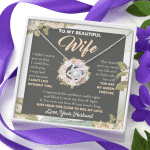 To My Beautiful Wife From Husband You Are My Queen Love Knot Necklace - Anniversary Valentines Necklace