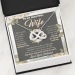 To My Beautiful Wife From Husband You Are My Queen Infinity Heart Pendant Necklace - Valentines Day Gift