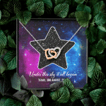 Custom Valentine Gifts Star Map Constellation Necklace Under This Sky It All Began Interlocking Hearts Pendant Necklace