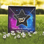 Custom Valentine Gifts Star Map Constellation Necklace Under This Sky It All Began Interlocking Hearts Pendant Necklace