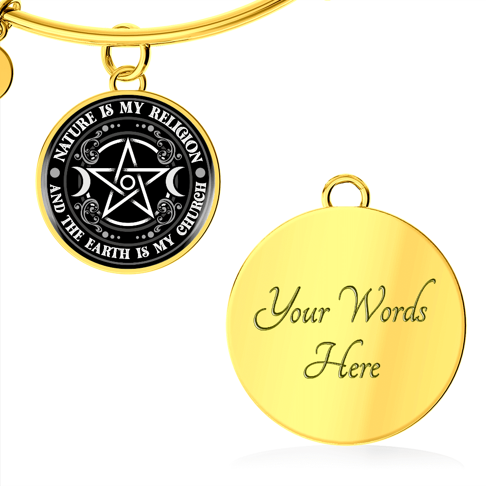 Nature Is My Religion And The Earth Is My Church Witch Luxury Circle Pendant Necklace Nature Is My Religion And The Earth Is My Church Witch Luxury Circle Pendant Necklace