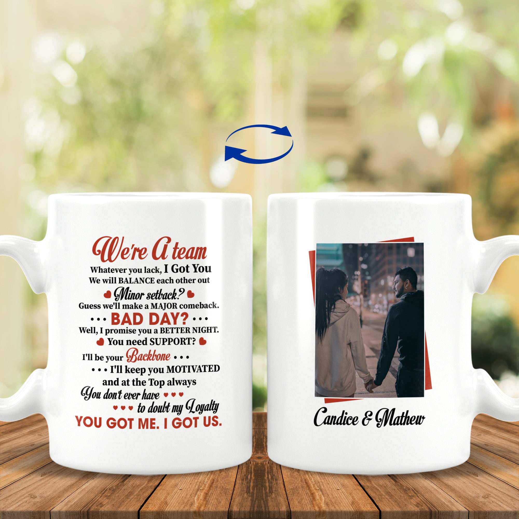 3O. We're A Team (Sample Design) 15 OZ White Mug