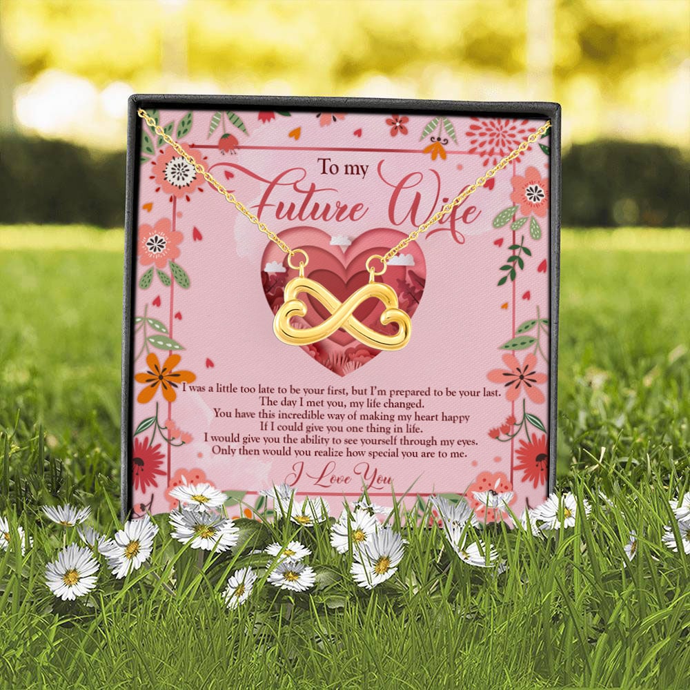 6BN. Special You Are Infinity Heart Necklace (Gold) 2