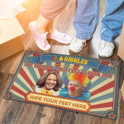 Alternative view of Funny The World's Greatest Clown Doormat - Wipe Your Feet Here Joe Biden Kamala Harris Doormat