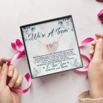 We're a Team Meeting You Was Fate Love You Forever Interlocking Hearts Pendant Necklace