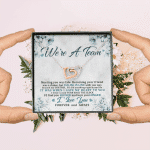 We're a Team Meeting You Was Fate Love You Forever Interlocking Hearts Pendant Necklace