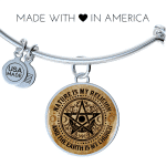 Nature Is My Religion And The Earth Is My Church Vintage Witch Circle Pendant Necklace - Bangle