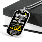 To My Husband Soulmate Best Friend I Loved You Then Dog Tag Pendant Necklace - Valentines Anniversary Gifts