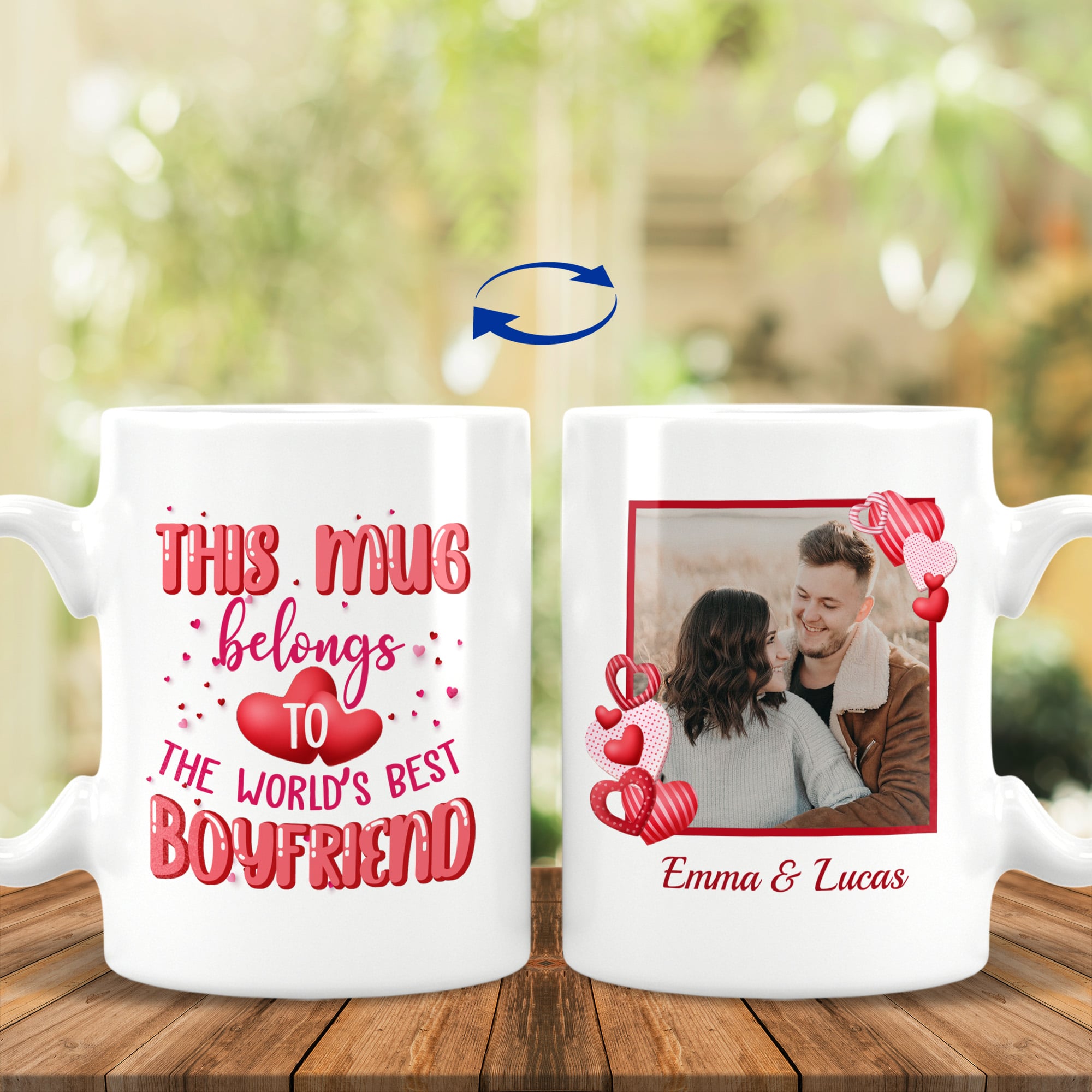2O. Best Boyfriend-sample design 15 OZ White Mug
