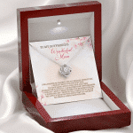To My Boyfriend's Wonderful Mom I Will Forever Be Grateful For You Love Knot Pendant Necklace
