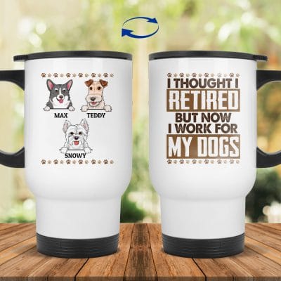 14 oz. White Travel Mug