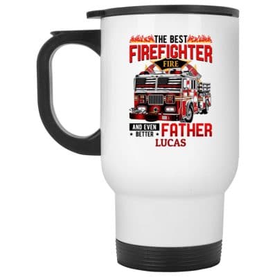 14 oz. White Travel Mug