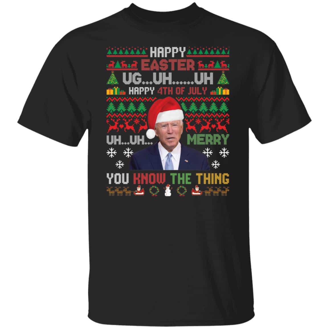 44 HG UU TIEN. Happy Easter 4th Of July, Black, Unisex T-Shirt