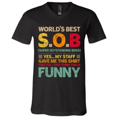 2 HG. SOB Shirt (2), Black, V-Neck T-Shirt