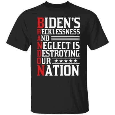 1VT. Biden Recklessness, Black, Unisex T-Shirt