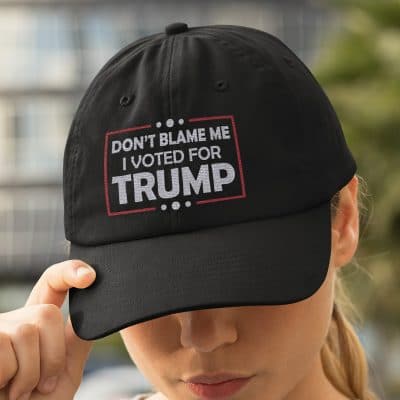Alternative view of Don't Blame Me I Voted For Trump Funny Political Twill Cap - Trump Supporter Snapback Hat