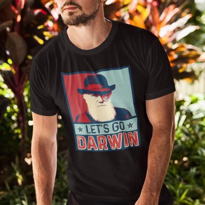 Alternative view of Let's Go Darwin T-Shirt - Funny Joe Biden Supporters V-Neck - Hoodie - Sweatshirt - Long Sleeve Shirt