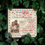 Custom Photo To My Wife The Day I Met You I Found My Missing Piece Personalized Interlocking Hearts Necklace