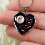 Personalized Photo The First And Last Thing Heart Pendant Necklace - Memorial Necklace Personalized Photo The First And Last Thing Heart Pendant Necklace - Memorial Necklace