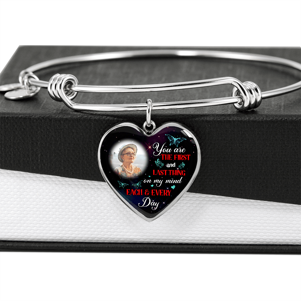 Personalized Photo The First And Last Thing Heart Pendant Necklace - Memorial Necklace Personalized Photo The First And Last Thing Heart Pendant Necklace - Memorial Necklace