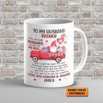 Alternative view of Personalized To My Husband When God Made Husbands He Gave Me The Best Coffee Mug - Gifts For Husband