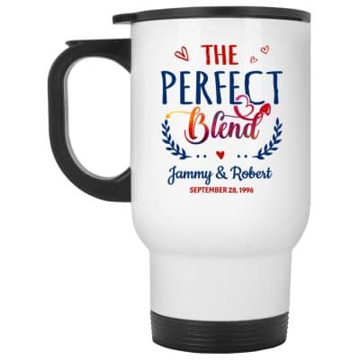 14 oz. White Travel Mug