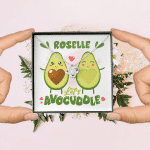 Personalized Let's Avocuddle Avocado Couples Girlfriends Wife Valentines Day Love Knot Necklace
