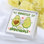 Personalized Let's Avocuddle Avocado Couples Girlfriends Wife Valentines Day Love Knot Necklace