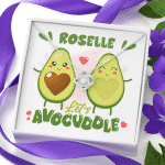 Personalized Let's Avocuddle Avocado Couples Girlfriends Wife Valentines Day Love Knot Necklace