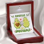 Personalized Let's Avocuddle Avocado Couples Girlfriends Wife Valentines Day Love Knot Necklace