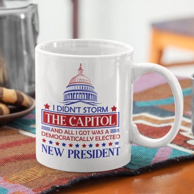 I Didn’t Storm The Capitol New President Ceramic Coffee Mug - Beer Stein - Water Bottle - Color Changing Mug