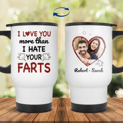 14 oz. White Travel Mug