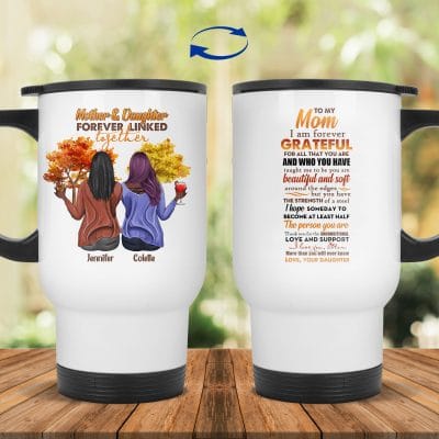 14 oz. White Travel Mug