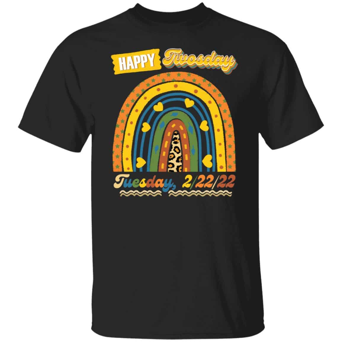 2. Happy Twosday, Black, Unisex T-Shirt