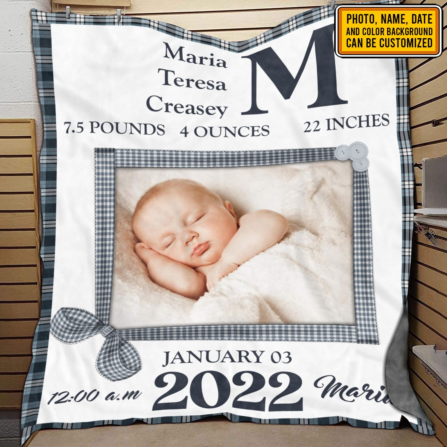 1. Baby Birth Blanket Mockup 3