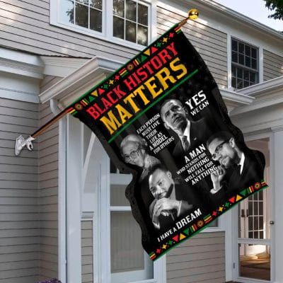 Black History Matters African American Flag - Black History Month Garden Flag - House Flag