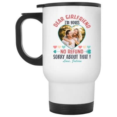 14 oz. White Travel Mug