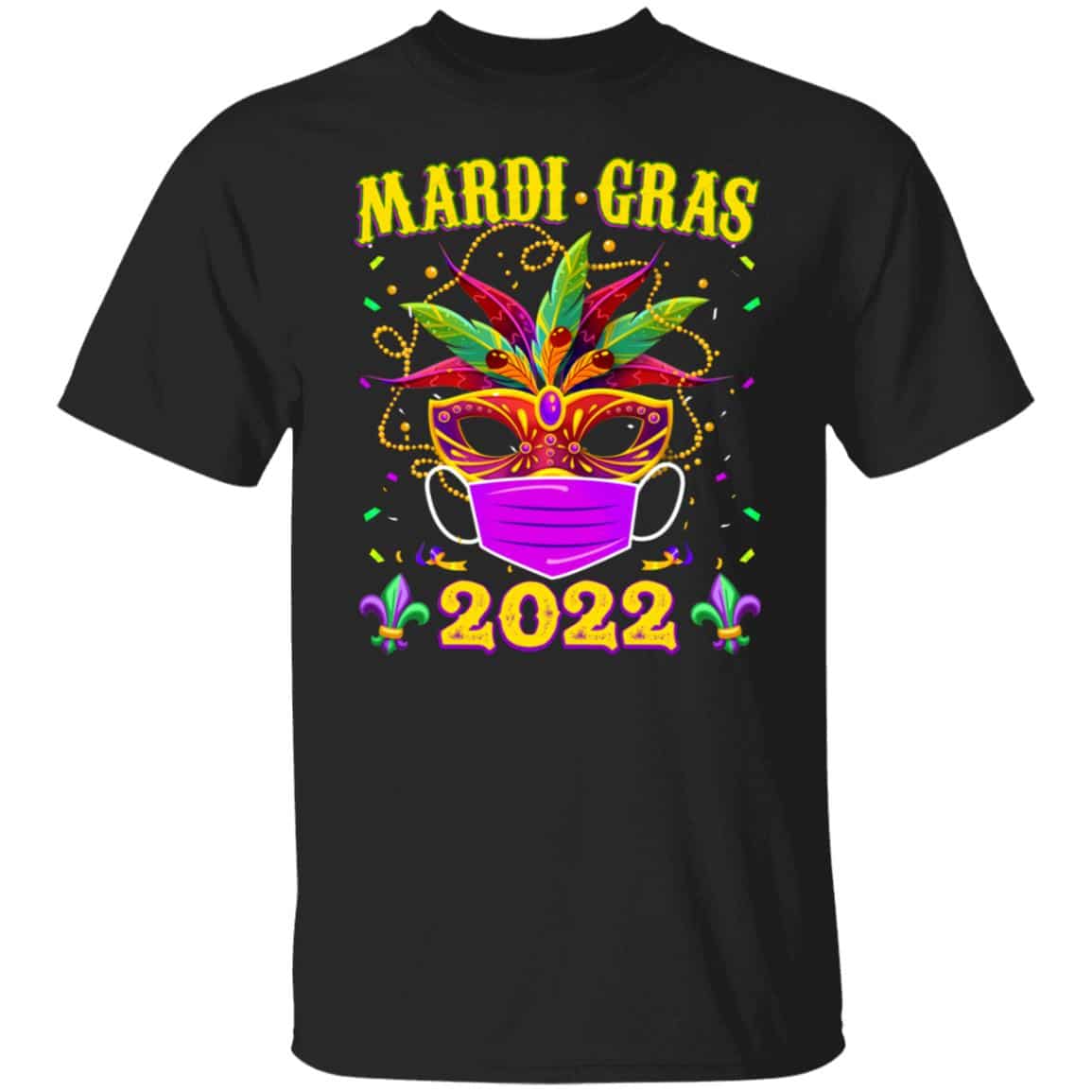 6. Mardi Gras 2022 - tee (5), Black, Unisex T-Shirt