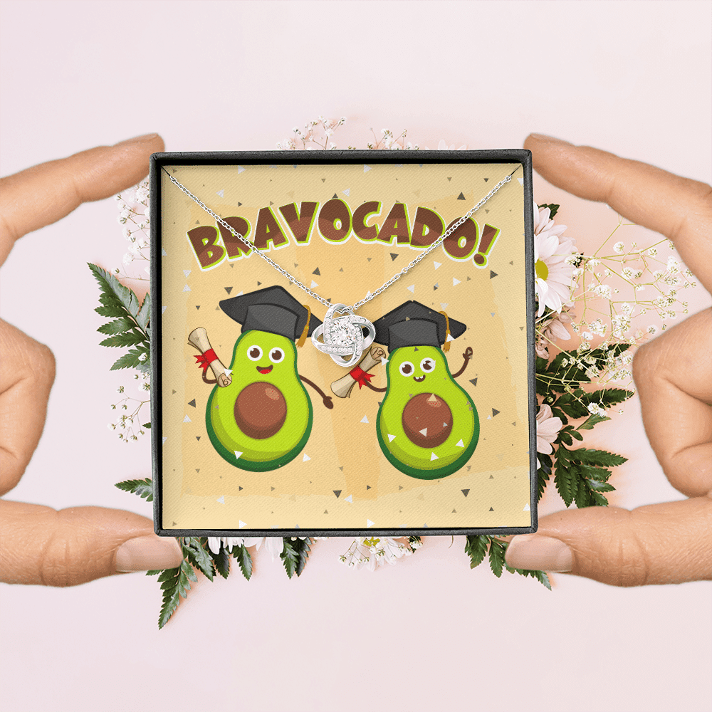 Bravocado Avocado Graduation Graduate Love Knot Necklace - College High School Graduation Jewelry Gifts