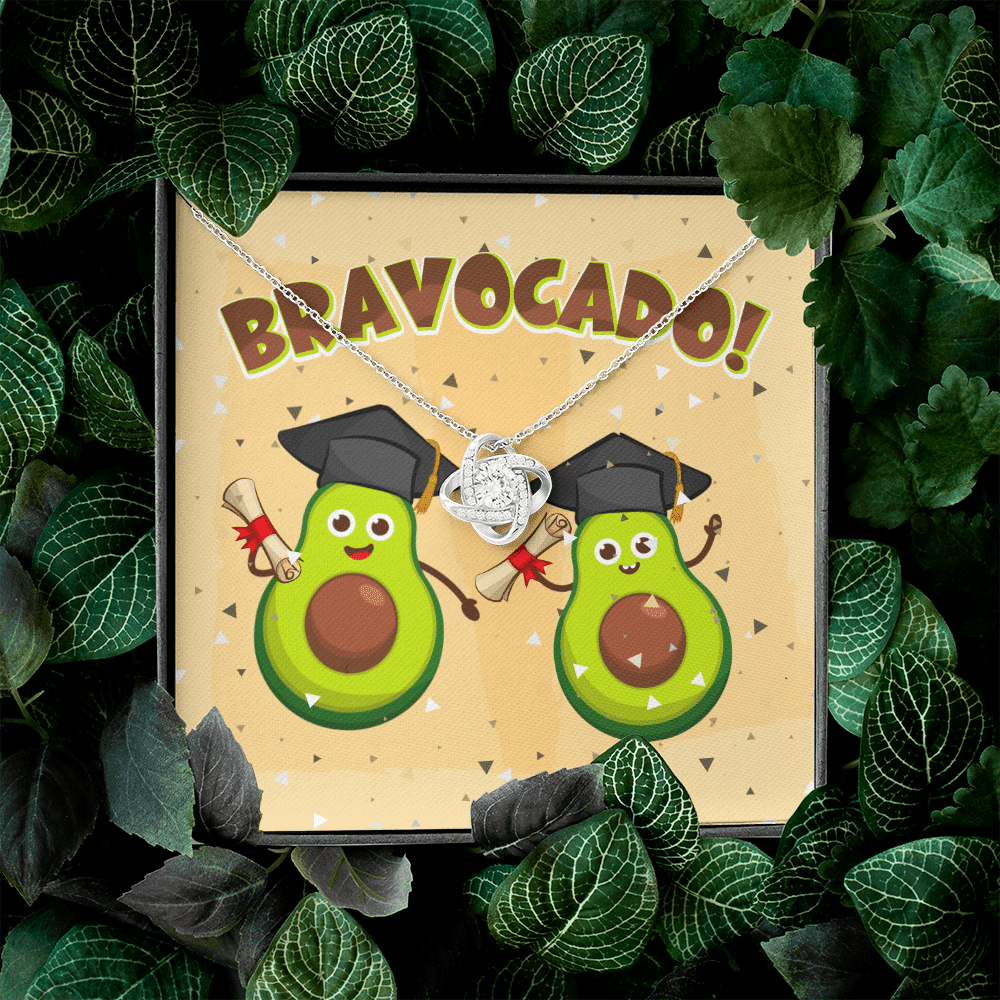 Bravocado Avocado Graduation Graduate Love Knot Necklace - College High School Graduation Jewelry Gifts