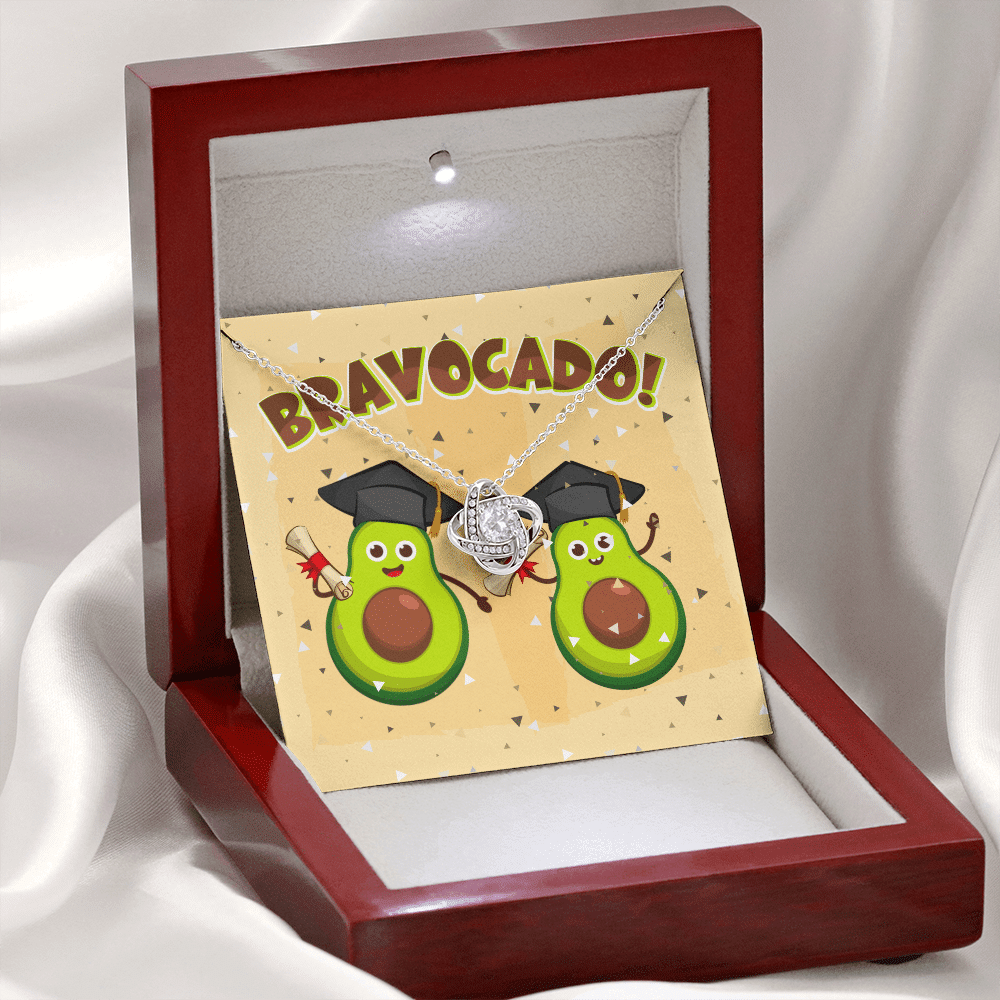 Bravocado Avocado Graduation Graduate Love Knot Necklace - College High School Graduation Jewelry Gifts