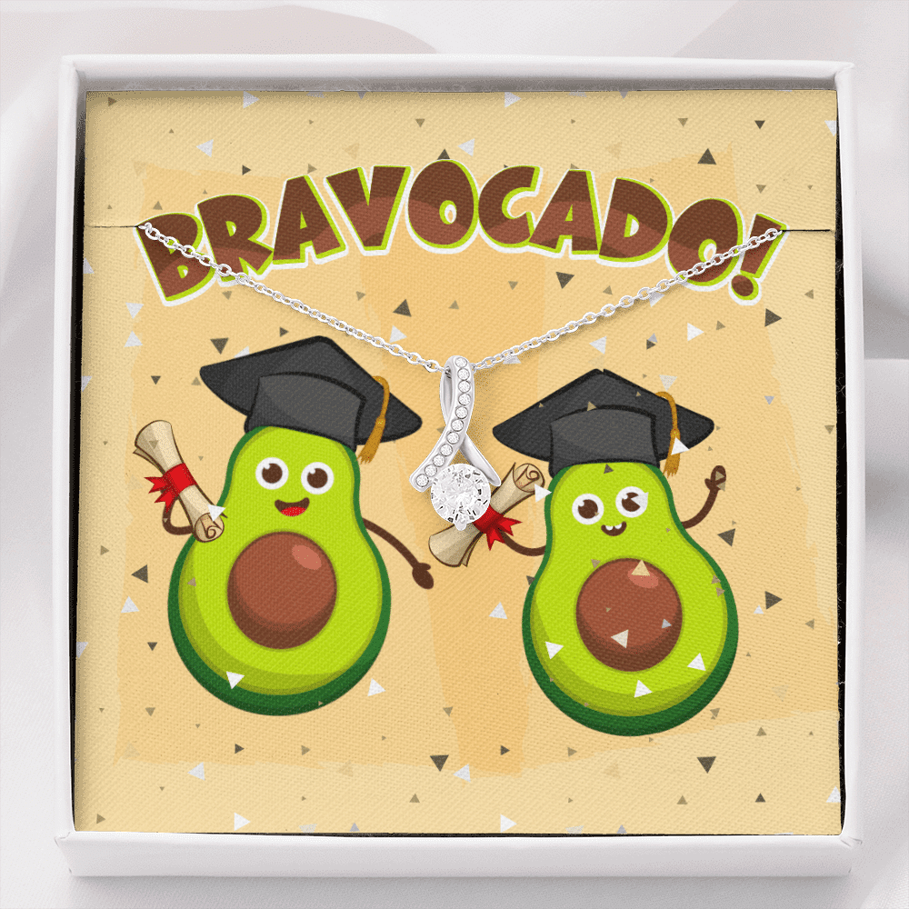Bravocado Avocado Graduation Graduate Alluring Beauty Necklace - College High School Graduation Jewelry Gifts - Alluring Beauty Necklace