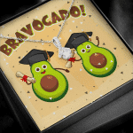 Bravocado Avocado Graduation Graduate Alluring Beauty Necklace - College High School Graduation Jewelry Gifts