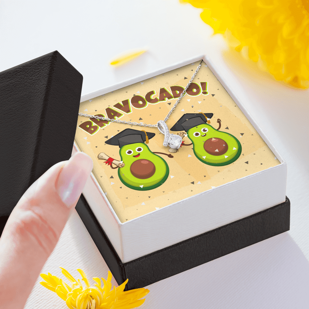 Bravocado Avocado Graduation Graduate Alluring Beauty Necklace - College High School Graduation Jewelry Gifts