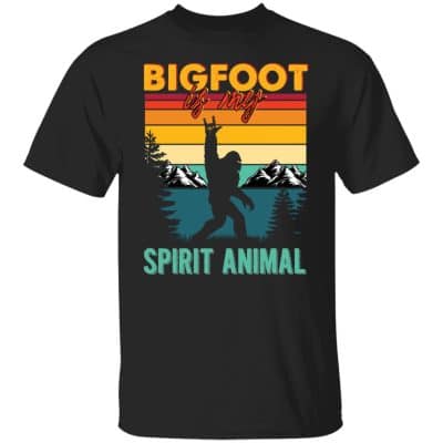 3VT. Bigfoot Is My Spirit, Black, Unisex T-Shirt