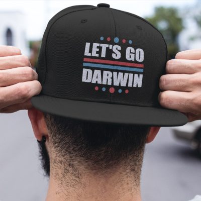 Alternative view of Let's Go Darwin Funny Biden Twill Cap - Funny Political High-Profile Snapback Hat