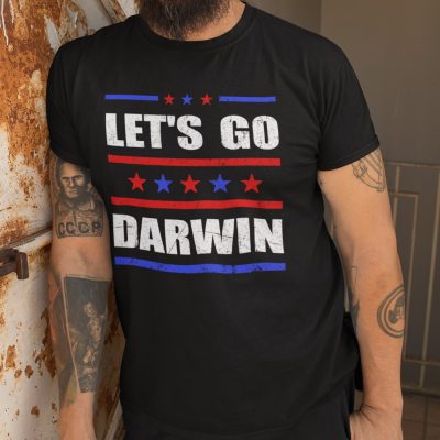 Alternative view of Let's Go Darwin Funny Biden T-Shirt - Funny Political Shirt