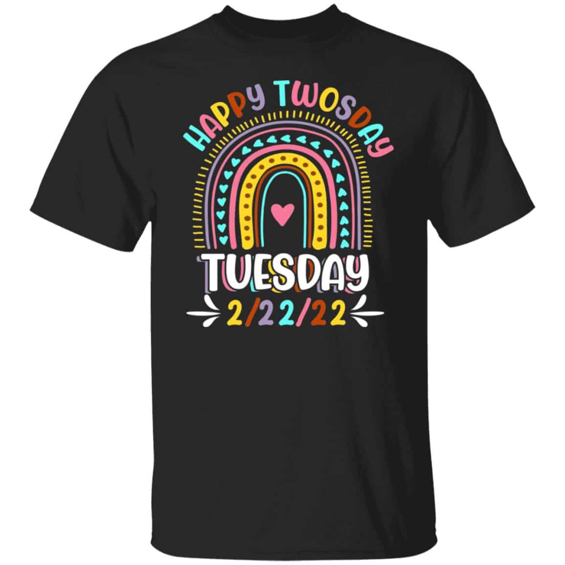 2. Happy Twosday (5), Black, Unisex T-Shirt